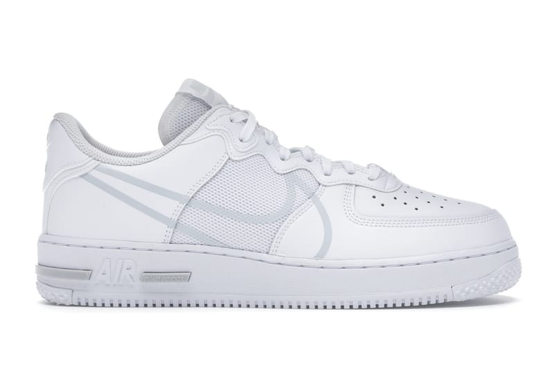 white air force 1 react sneakers