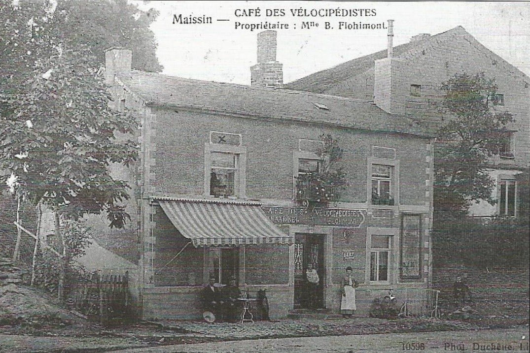 Maissin: café des vélocipédistes en 1906