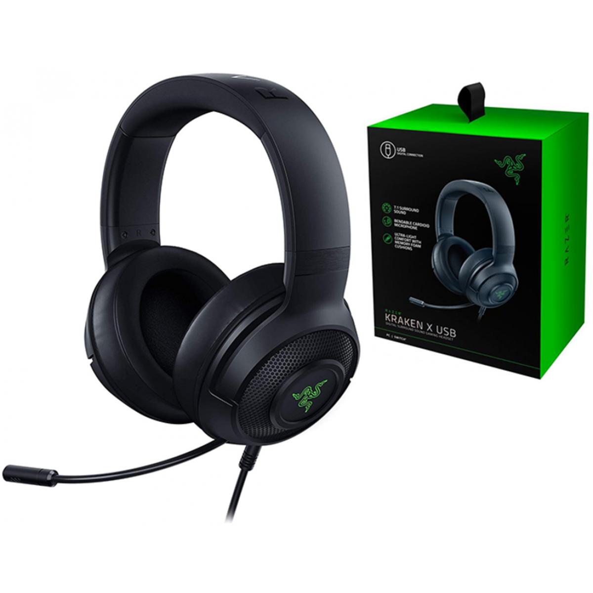 Razer Kraken X 7.1 Surround Sound Gaming Headset - Black