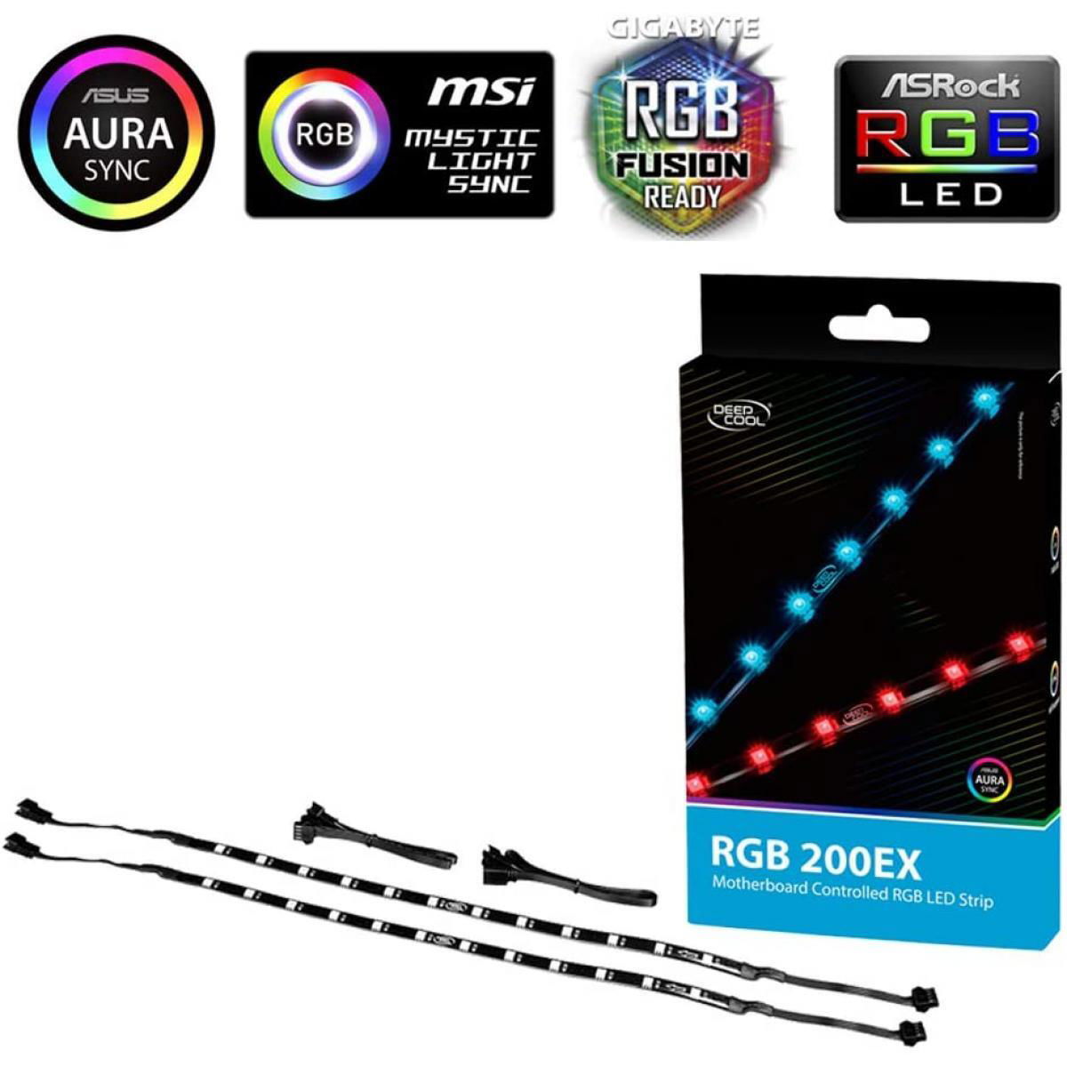 Deepcool RGB 200 EX Colour LED Strip Magnetic Lighting Kit (rgb)