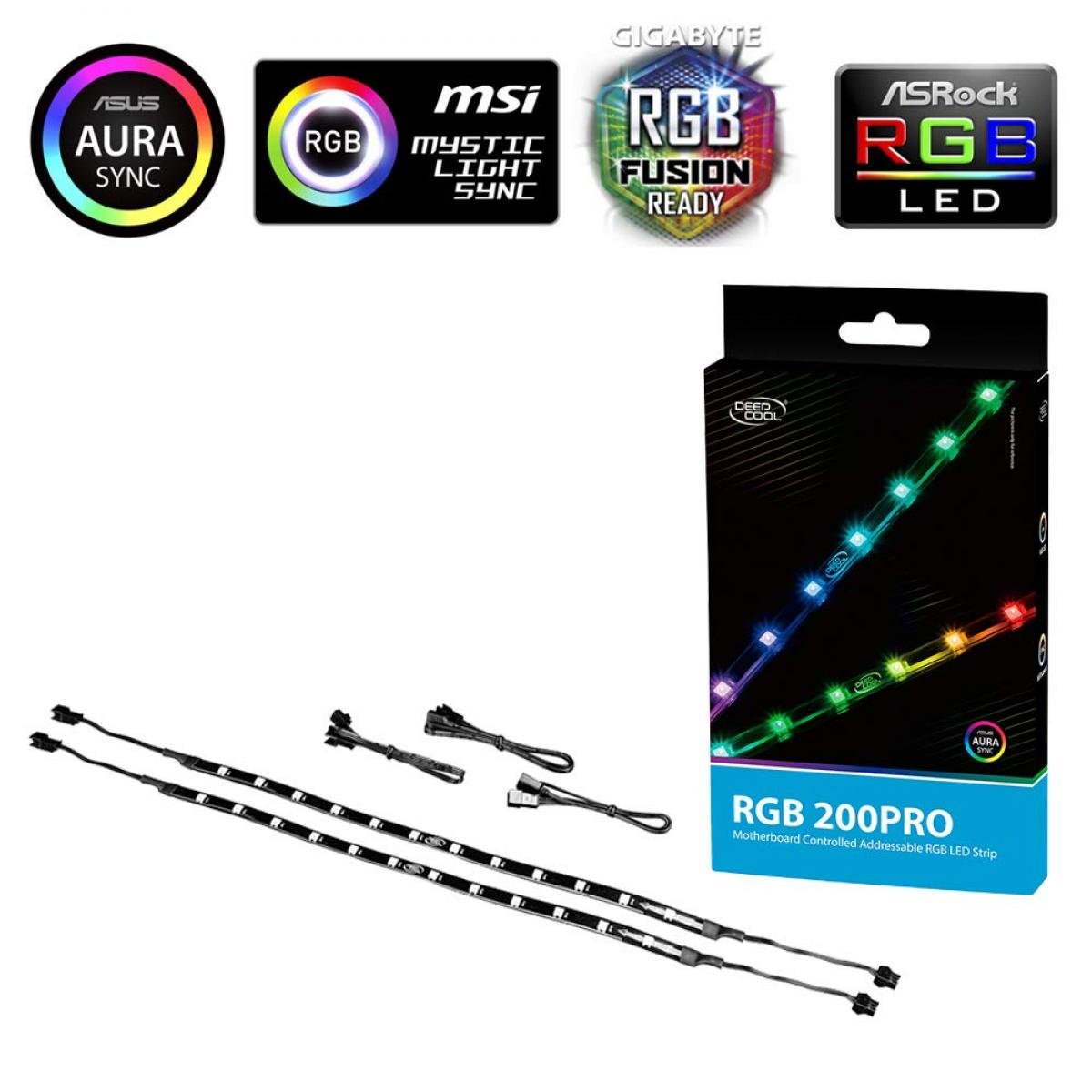 Deepcool RGB 200 PRO Colour Addressable LED Strip Magnetic Lighting Kit (Argb)
