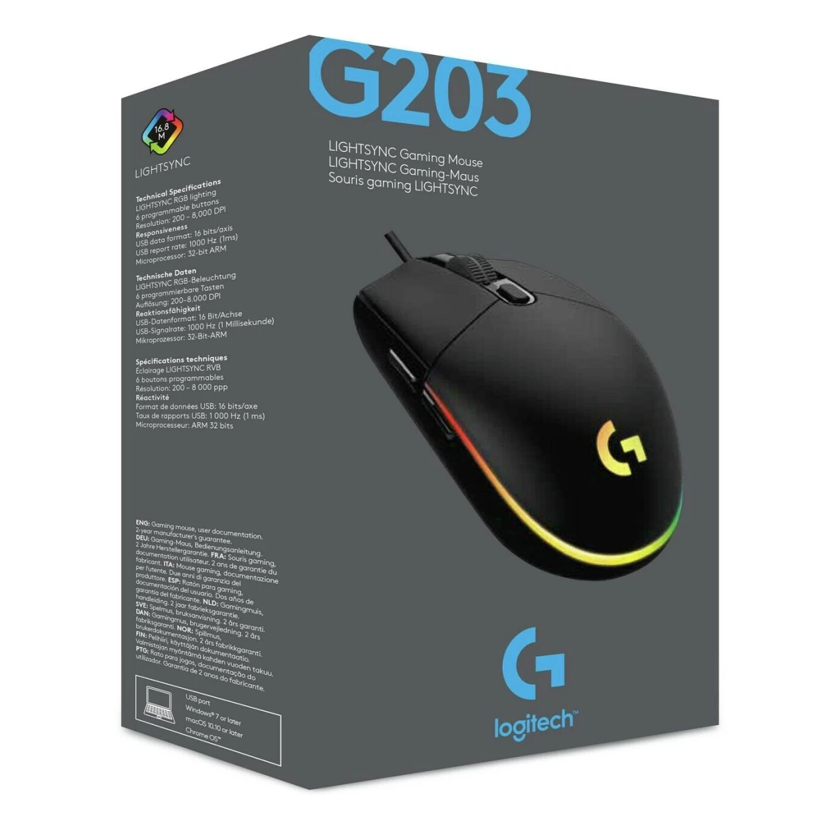 Logitech G203 Prodigy RGB Wired Gaming Mouse