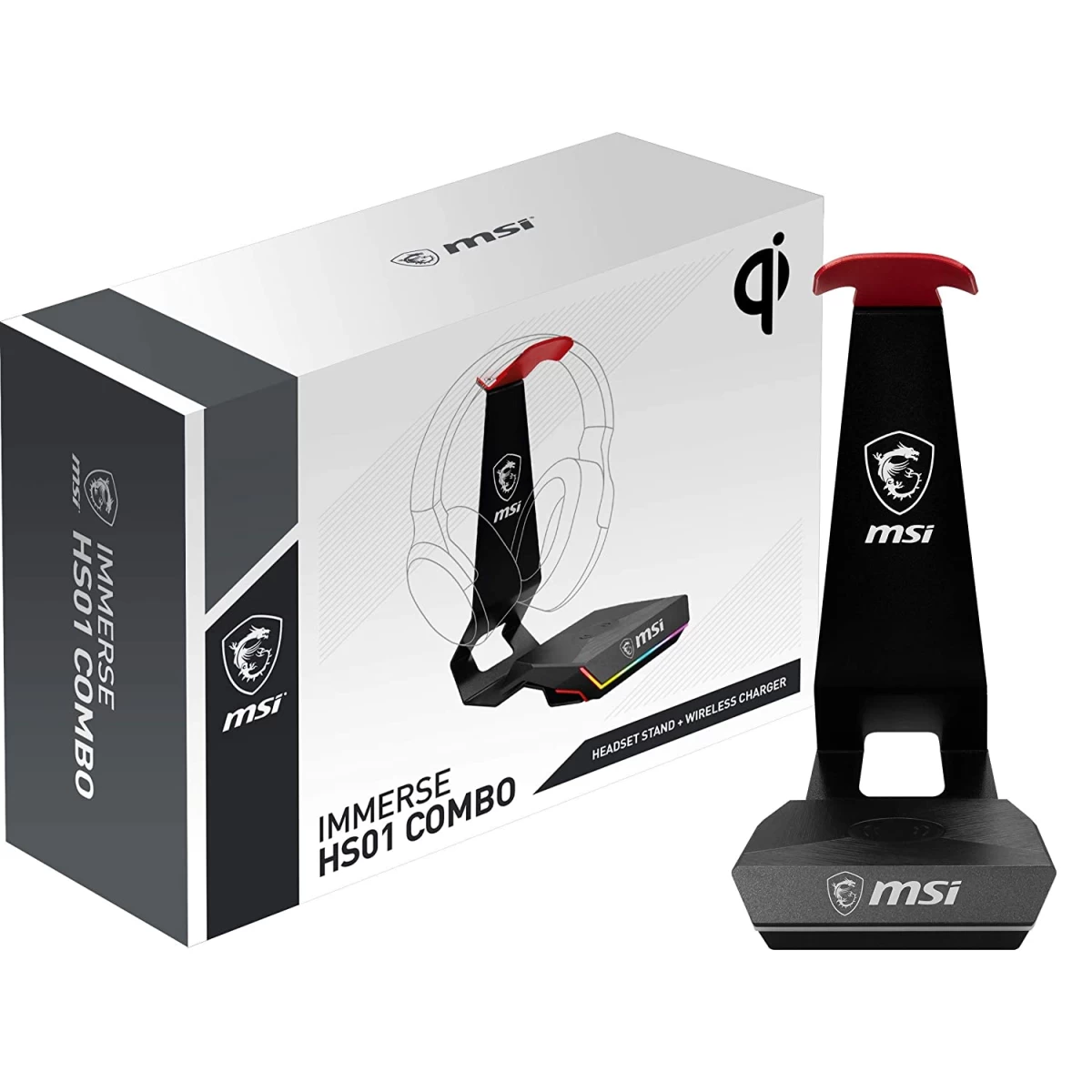 MSI IMMERSE HS01 COMBO Qi Charger & Headset Stand