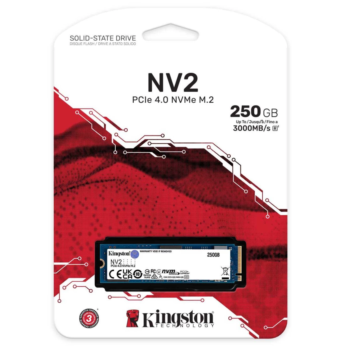 Kingston NV2 250G M.2 2280 NVMe Internal SSD