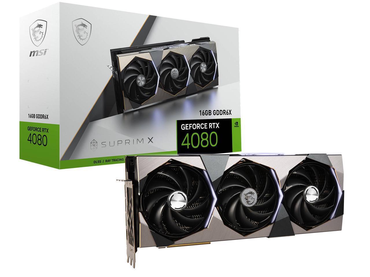 MSI Suprim X GeForce RTX 4080 16GB GDDR6X PCI Express 4.0 Video Card