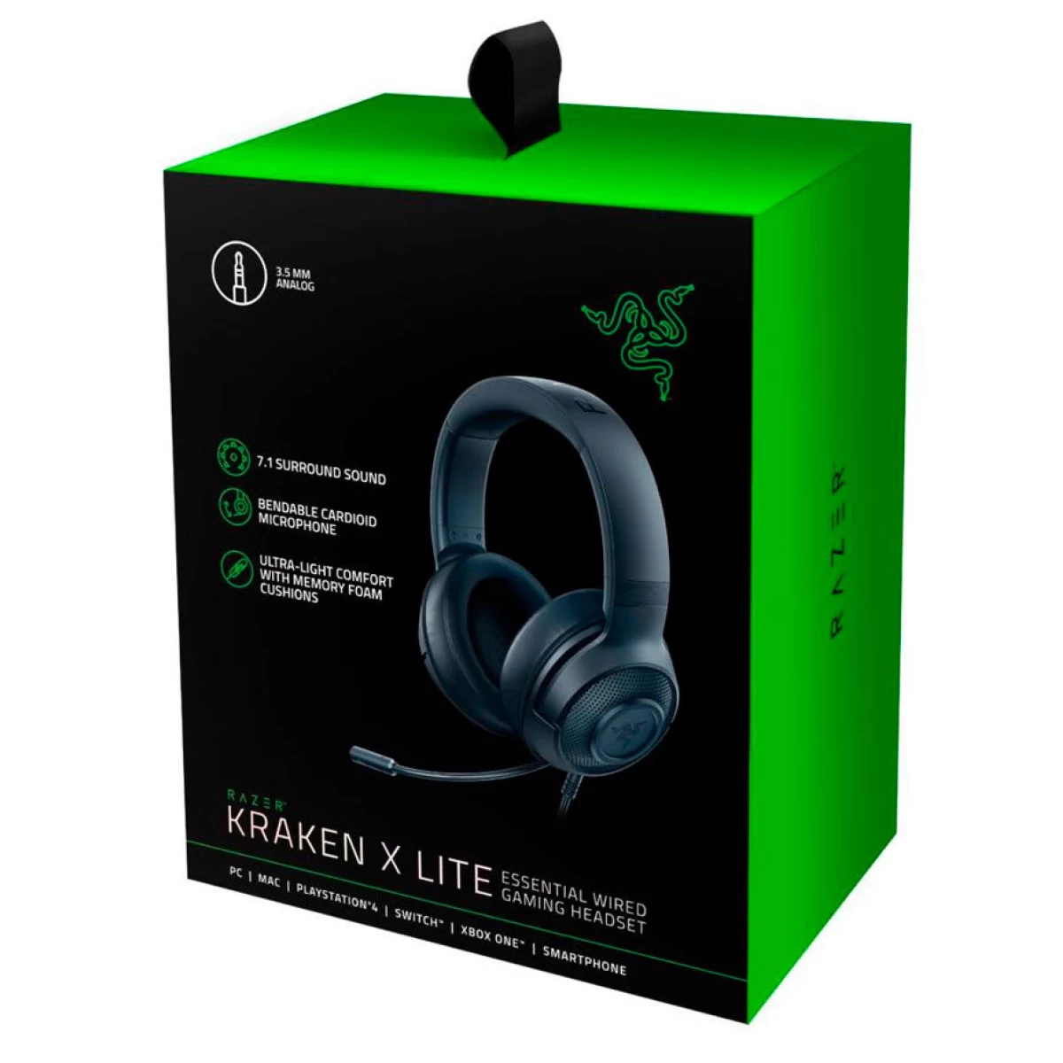 Razer Kraken X Lite Ultralight 7.1 Surround Gaming HeadsetCharacteristics: