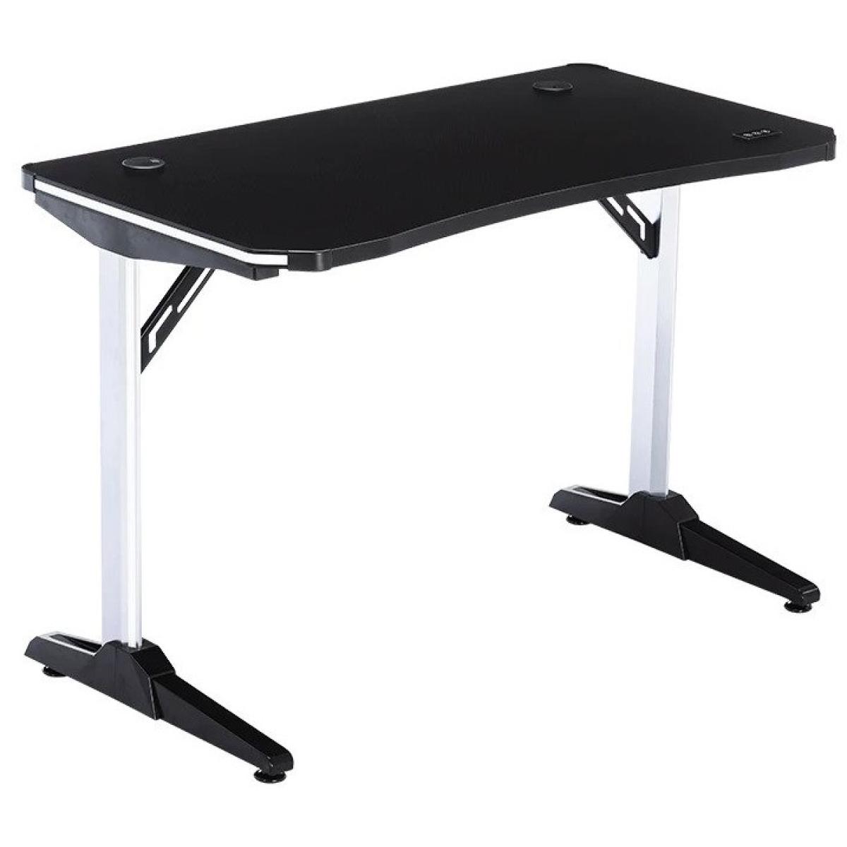 Dowinx RGB Gaming Desk, Carbon FIber Texture, High-Strength Aluminum , 110cm x 60cm x 75 - Black