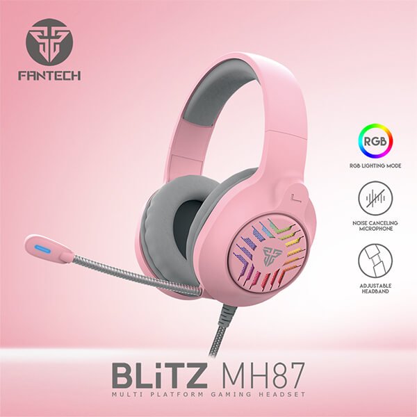 FANTECH Blitz MG87 Multi Platform Gaming Headset (PINK)
