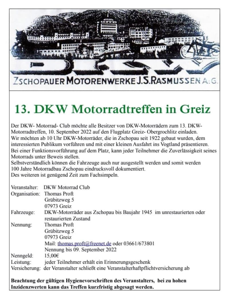 13. DKW Treffen in Greiz