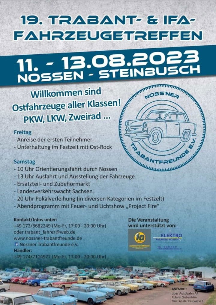 19. Trabant- & IFA-Fahrzeuge-Treffen Nossen