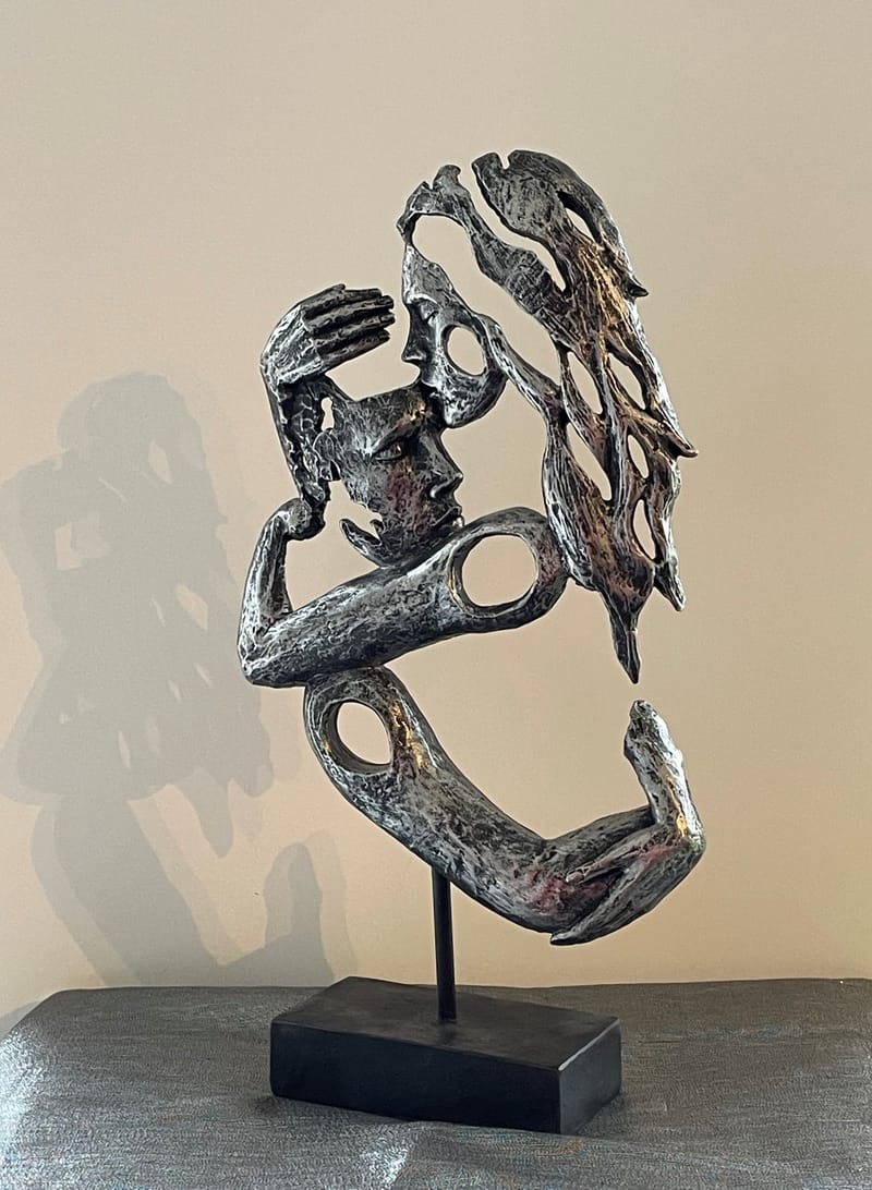 Tout Voir Tout Entendre Et Ne Rien Dire sculpture en résine 3 visages "tout voir, tout entendre et ne rien dire