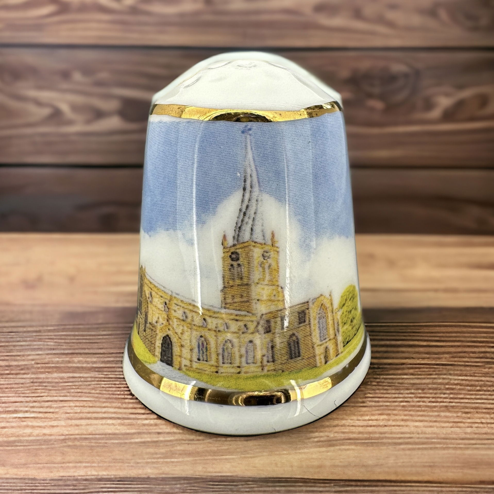 Ayshford China Thimble - Crooked Spire