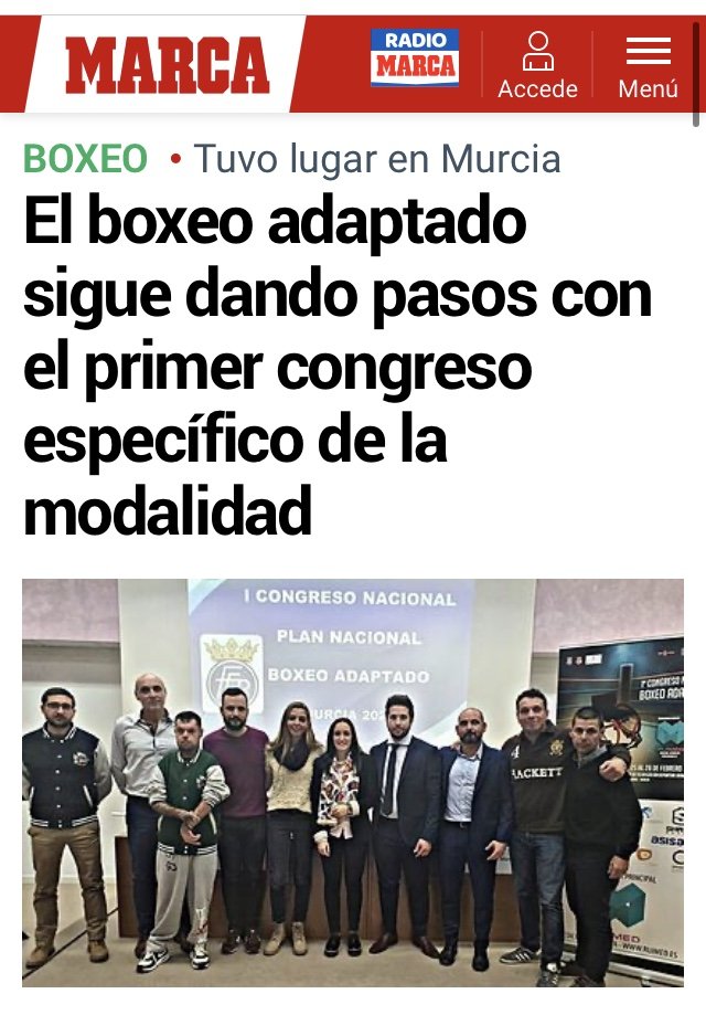 El Boxeo Adaptado Español en Diario Marca