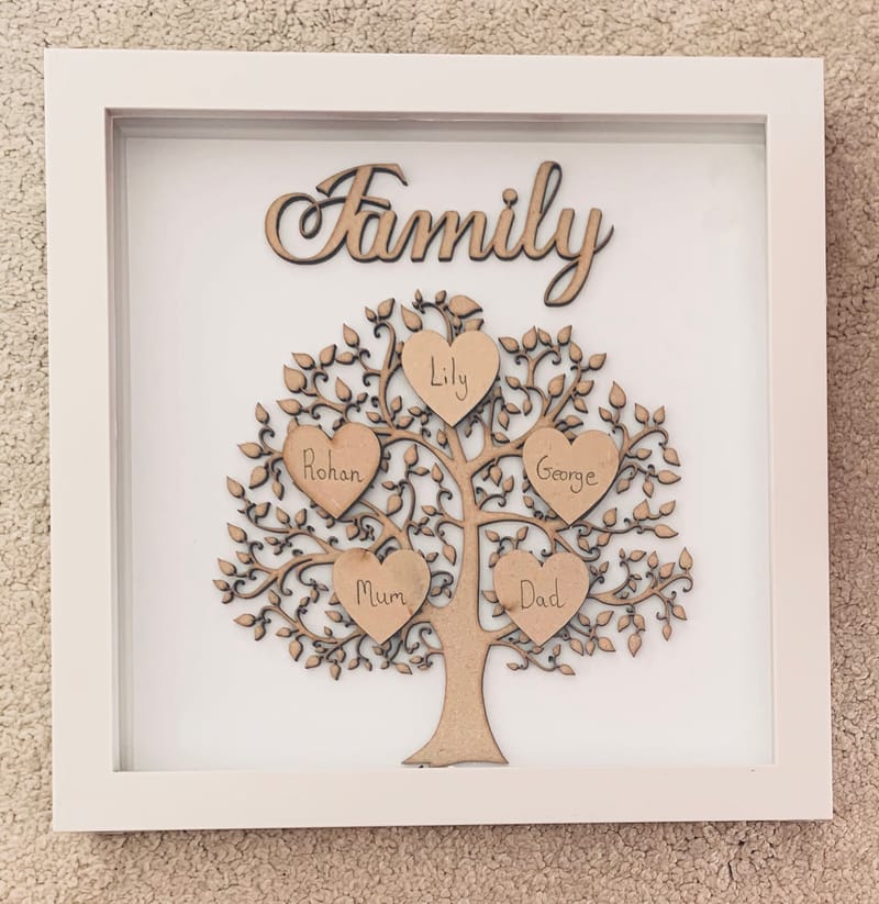 Family Gift, Family Tree, Personalised, Our Family, Gift, Handmade