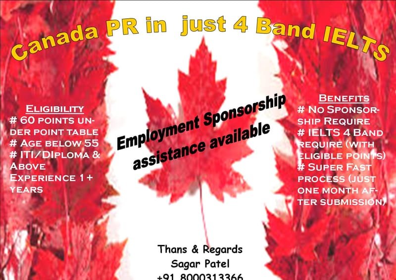 Canada PR in just 4.5 Band with LMIA