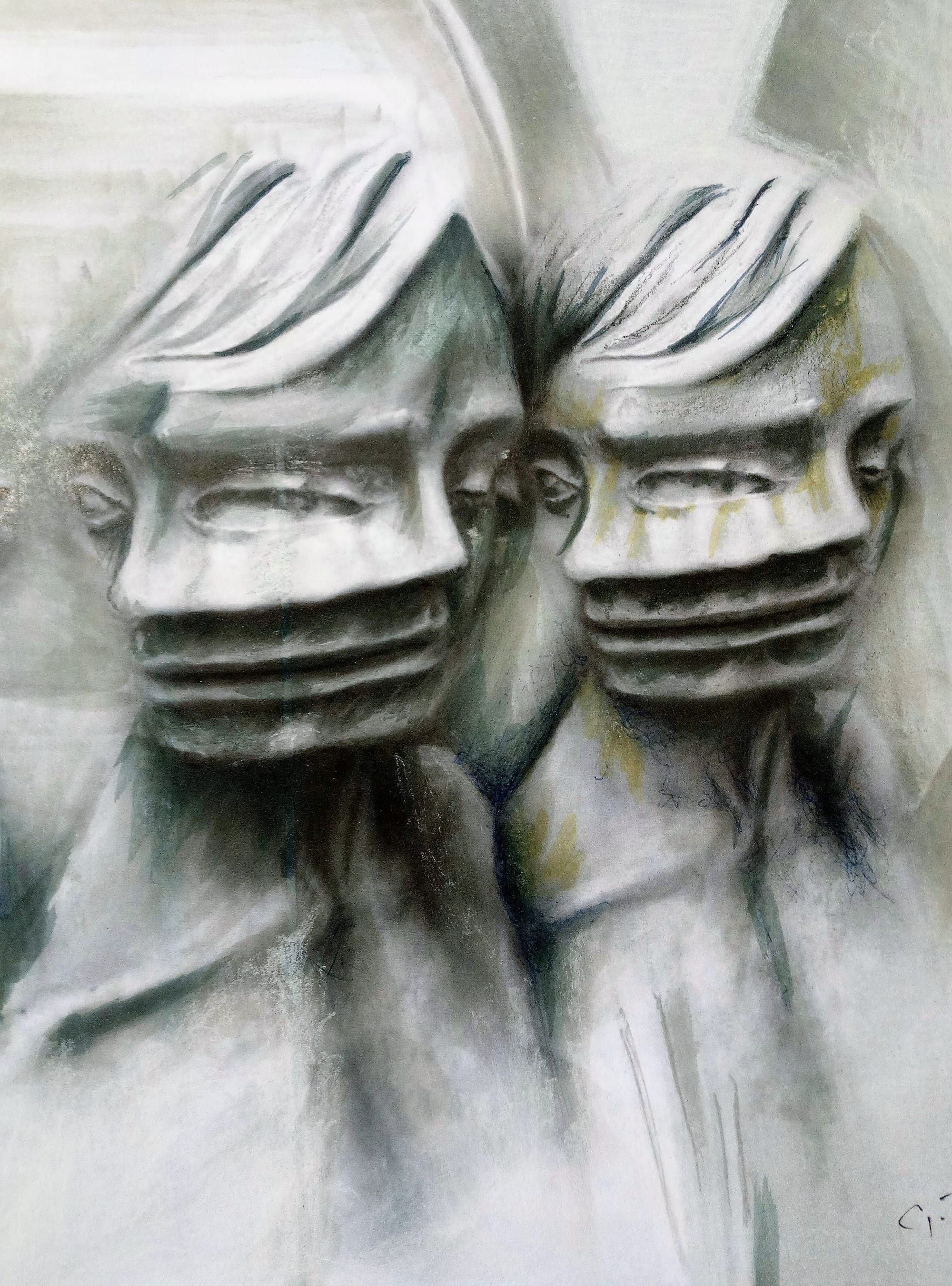 Ilustración de escultura de Enrico Ferrarini. 2020