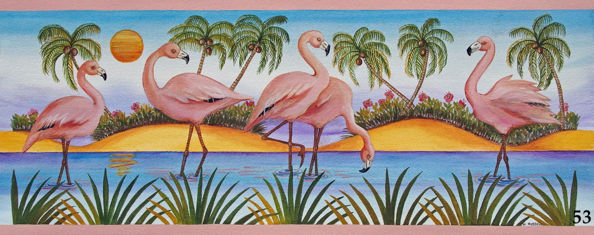 Flamingo Sunset Horizontal