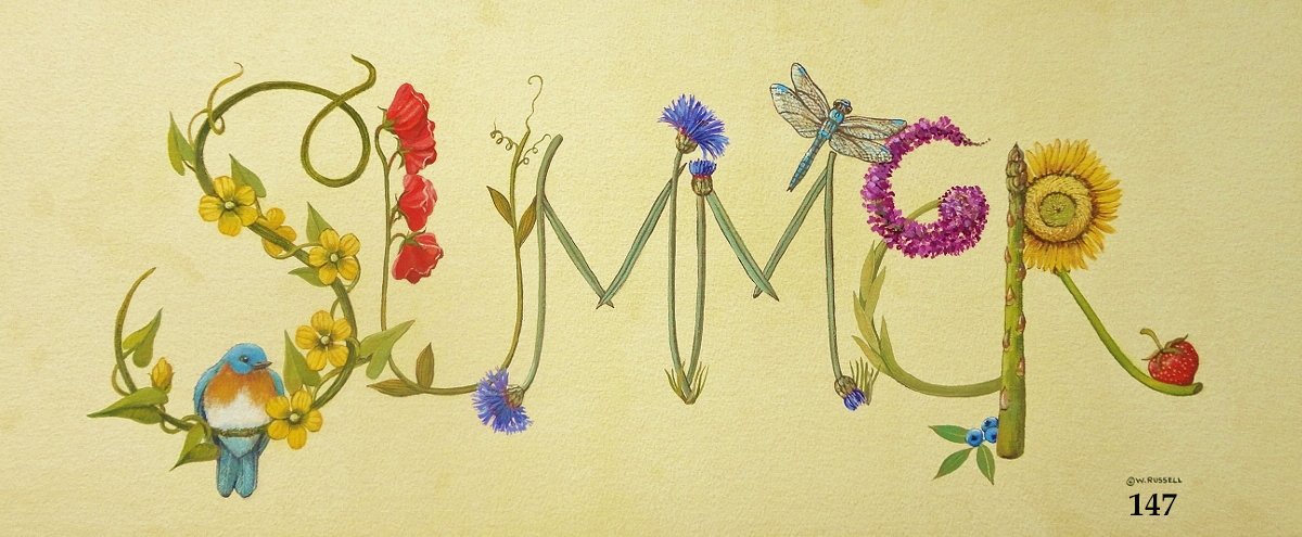 Summer Sign with Decorative Letters