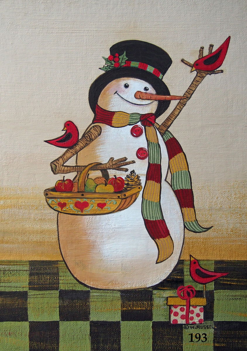 Folk Art Christmas Snowman