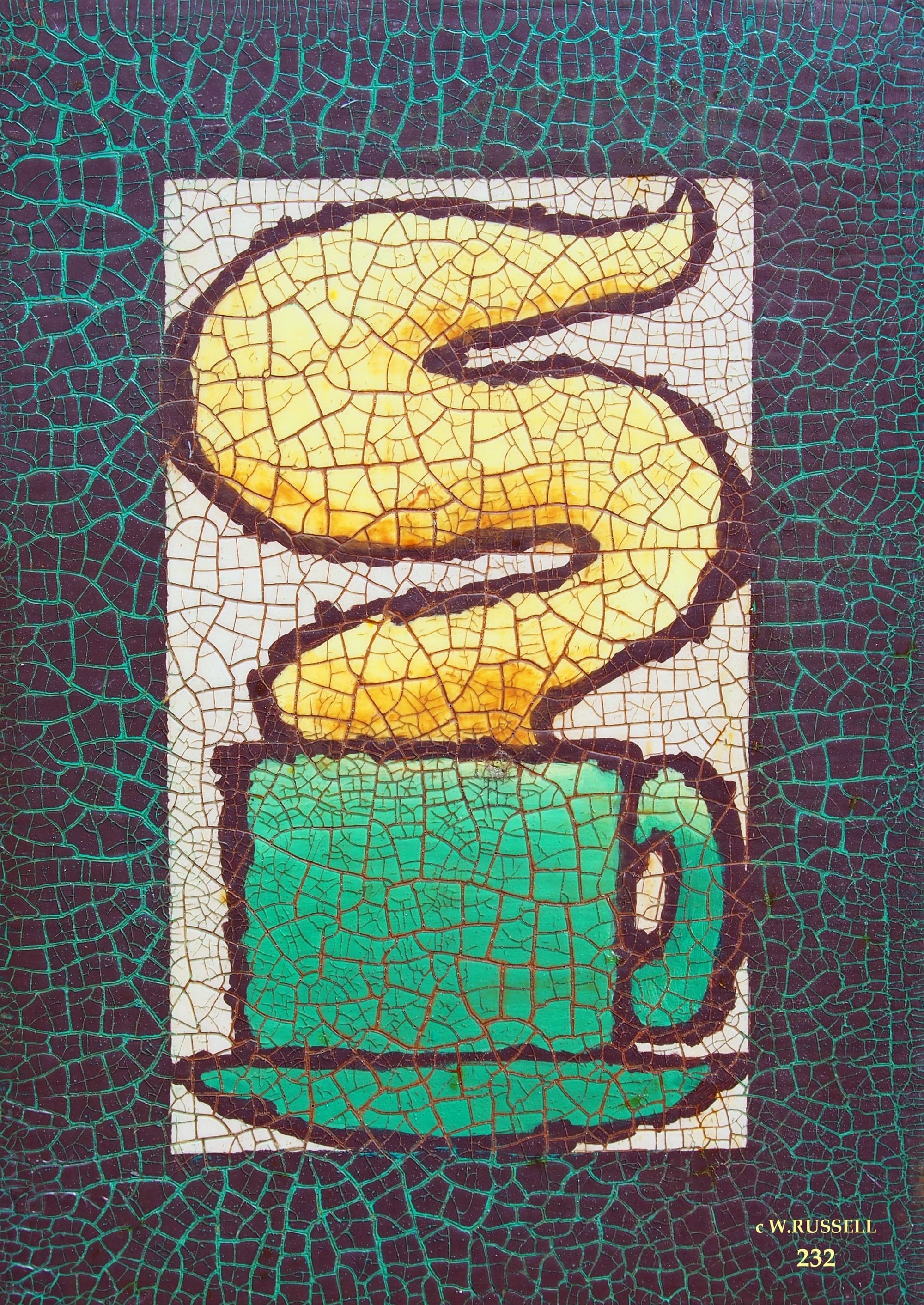 Crackled Green Coffee Mug