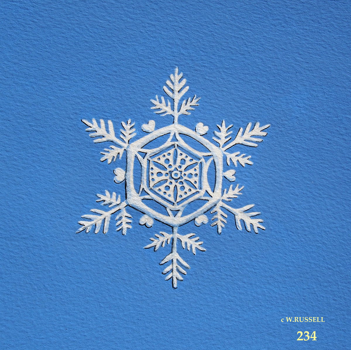 Snowflake on Blue 1