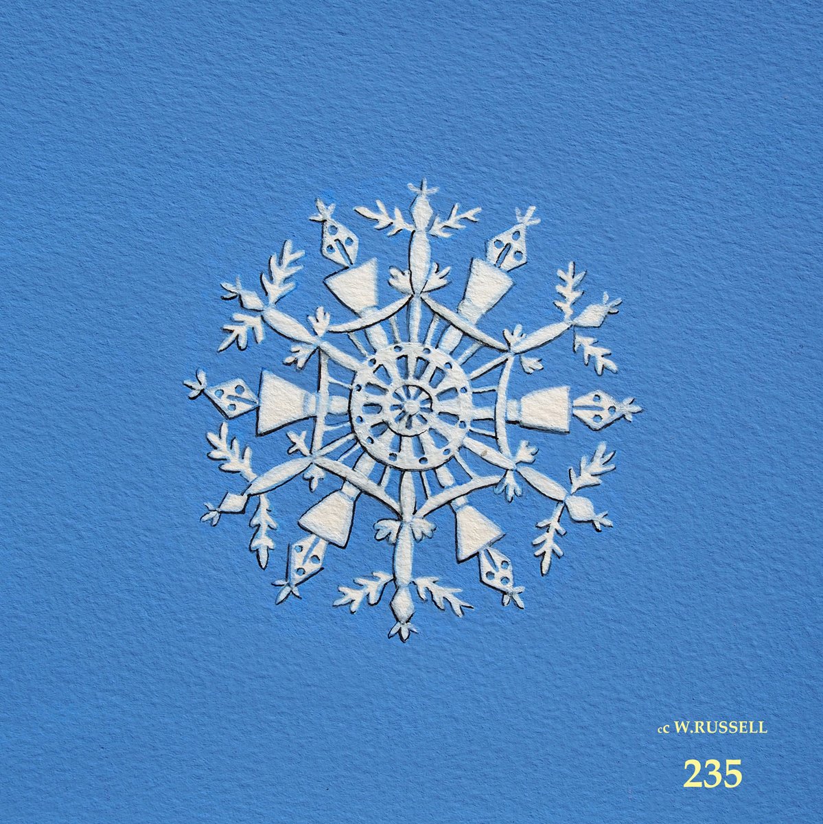 Snowflake on Blue 2
