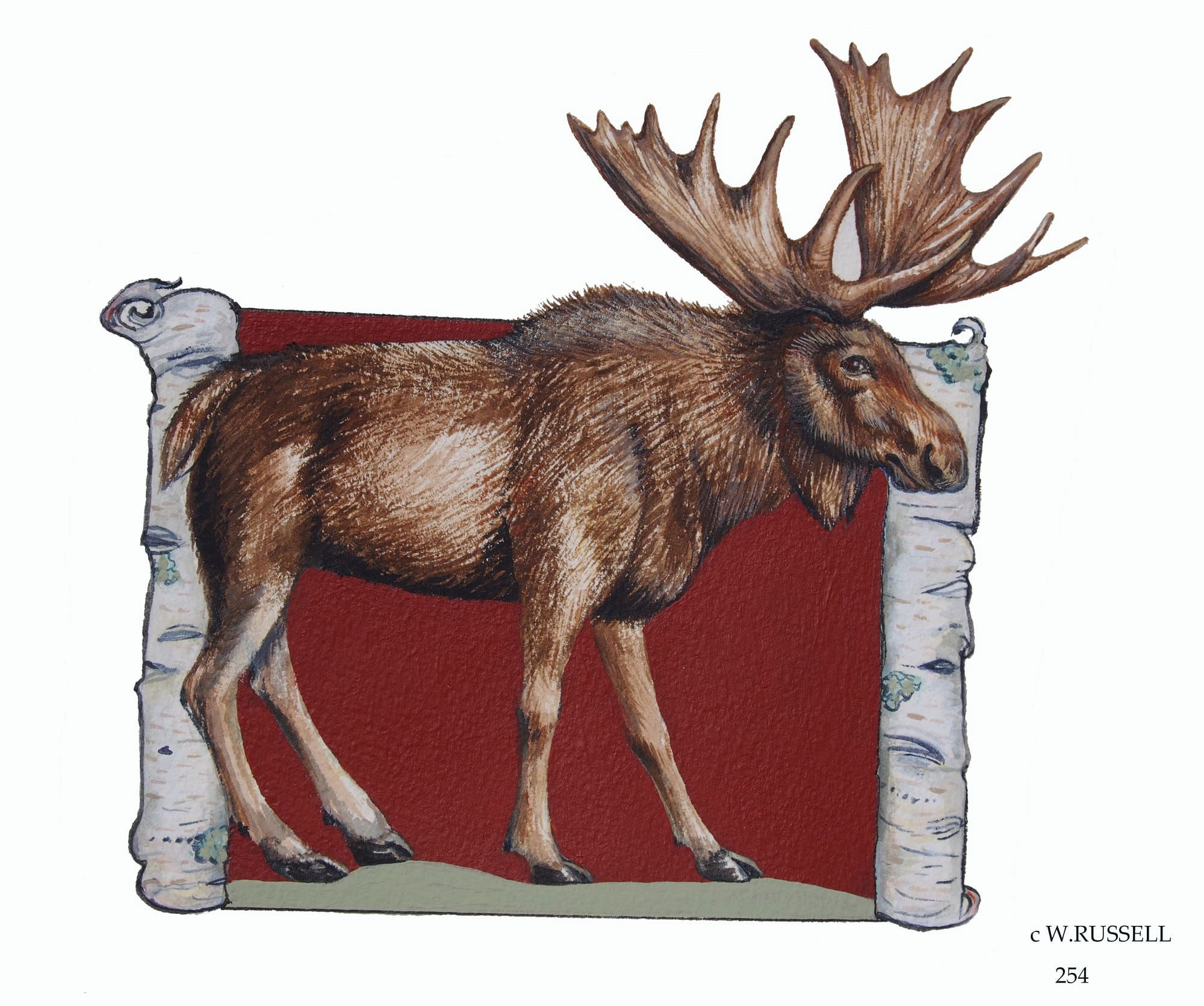 Birch Woodland Animal Series Moose