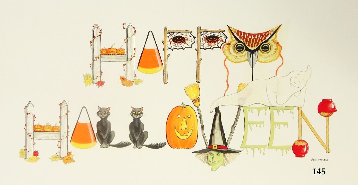 HAPPY HALLOWEEN Decorative Letters Sign