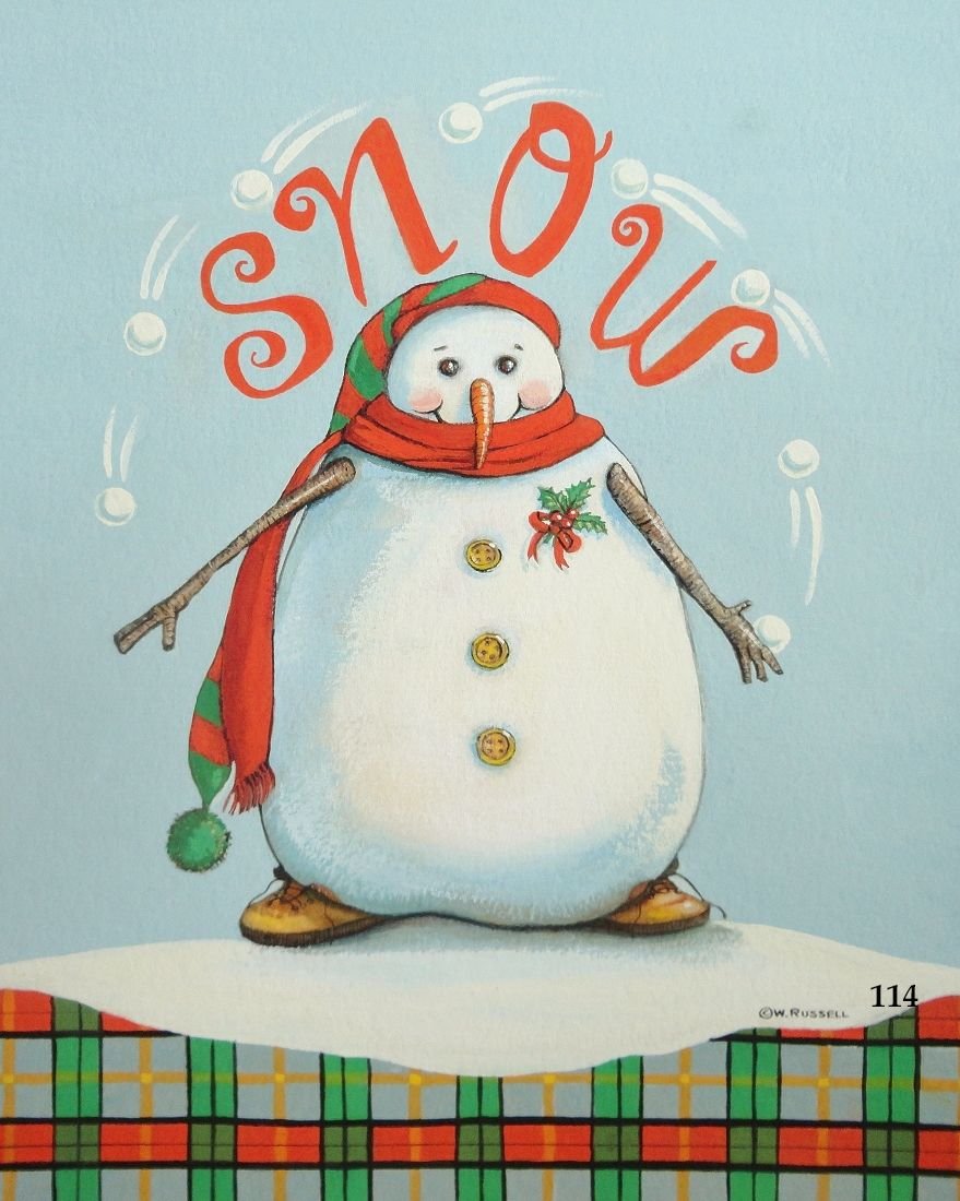 Snowman Juggler with Text