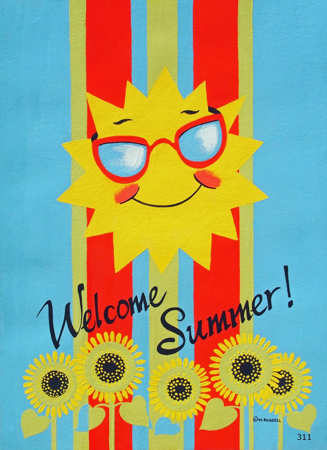 Welcome Summer Sun Vertical