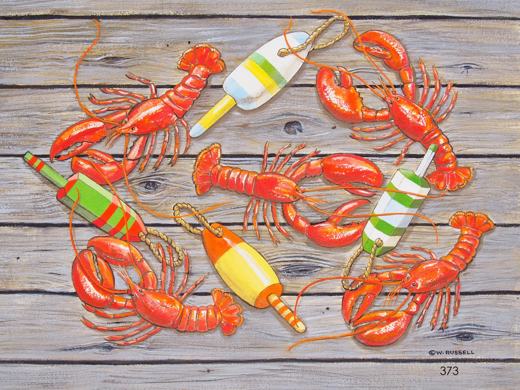Lobsters Red Cooked with Buoys