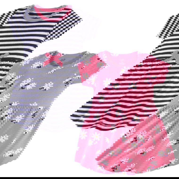 2Pack Pink Daisy Dress Baby and Beyond
