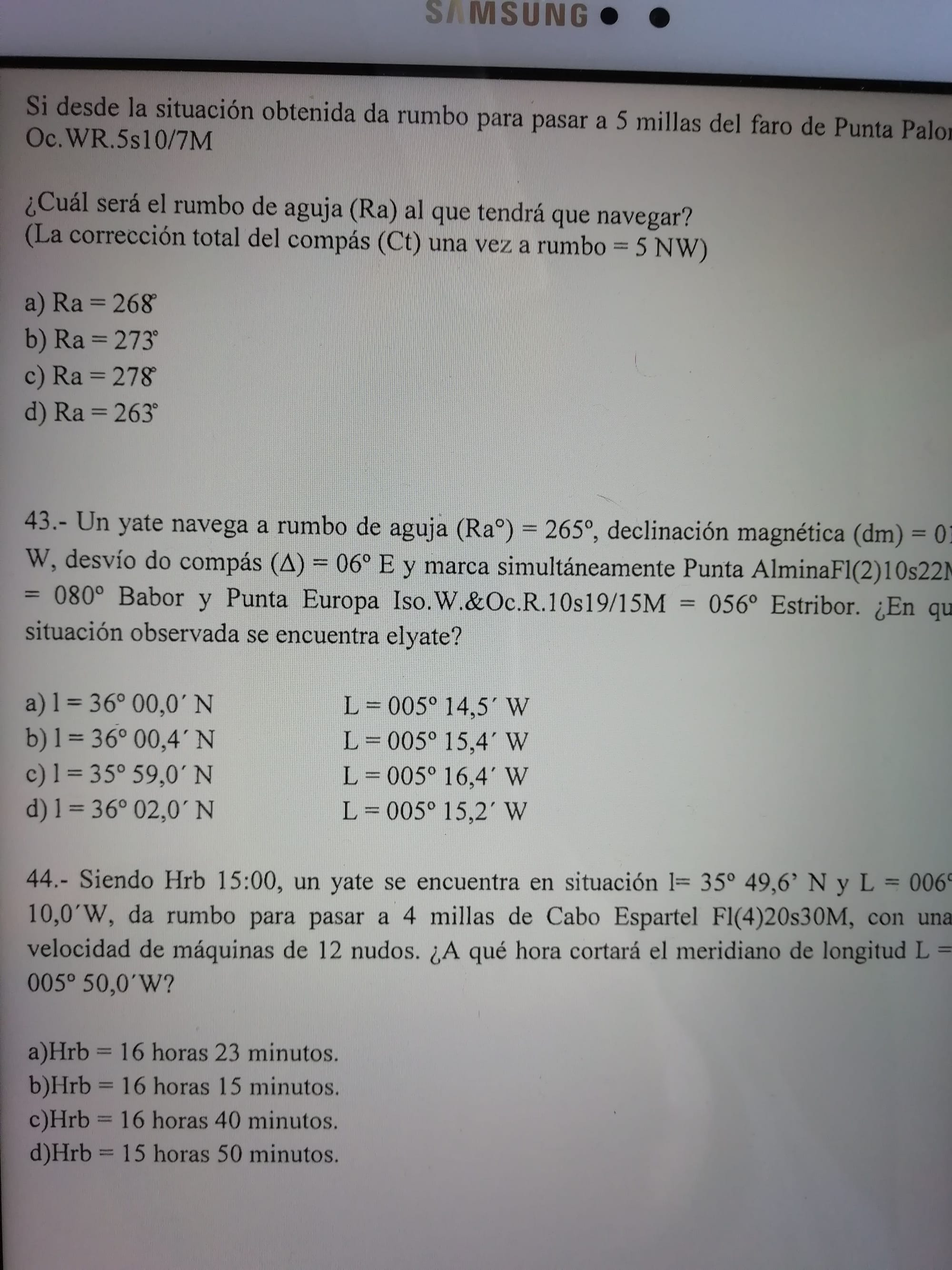 examen PER vigo