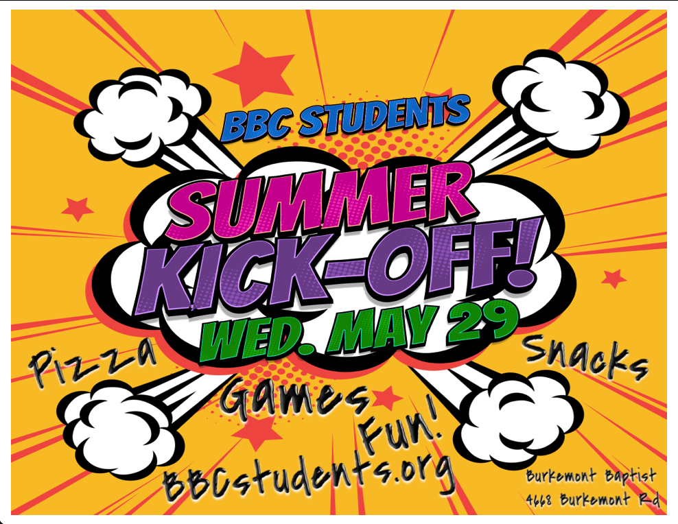 Summer Kick Off - May 29th