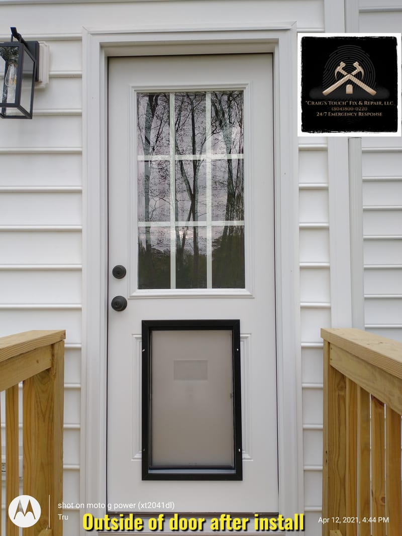 Doggy Door Installation CRAIG'S TOUCH FIX & REPAIR