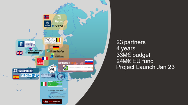 The glass decarbonization project focuses on hydrogen.