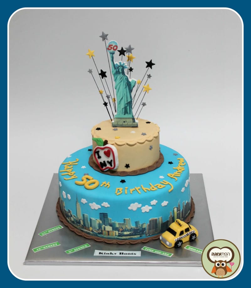 עוגה מעוצבת ליום הולדת 50