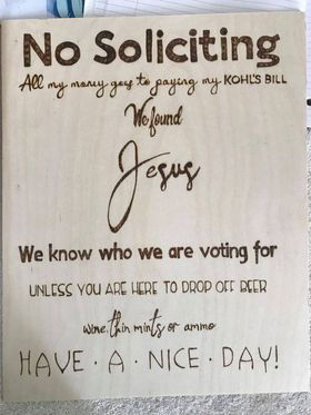 SAMPLE NO SOLICITING SIGN  1