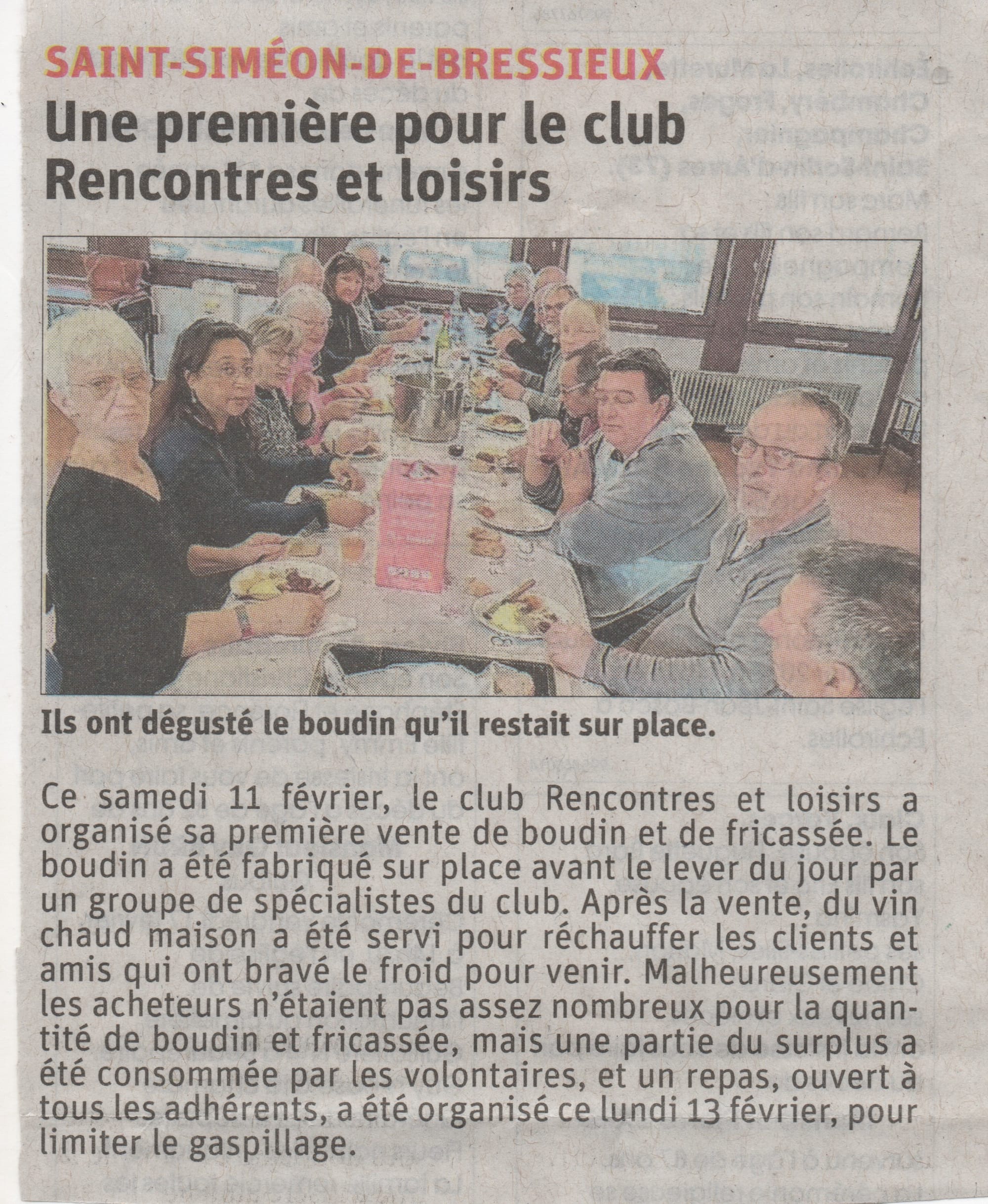 11-02-2023 VENTE DE BOUDINS AU CLUB