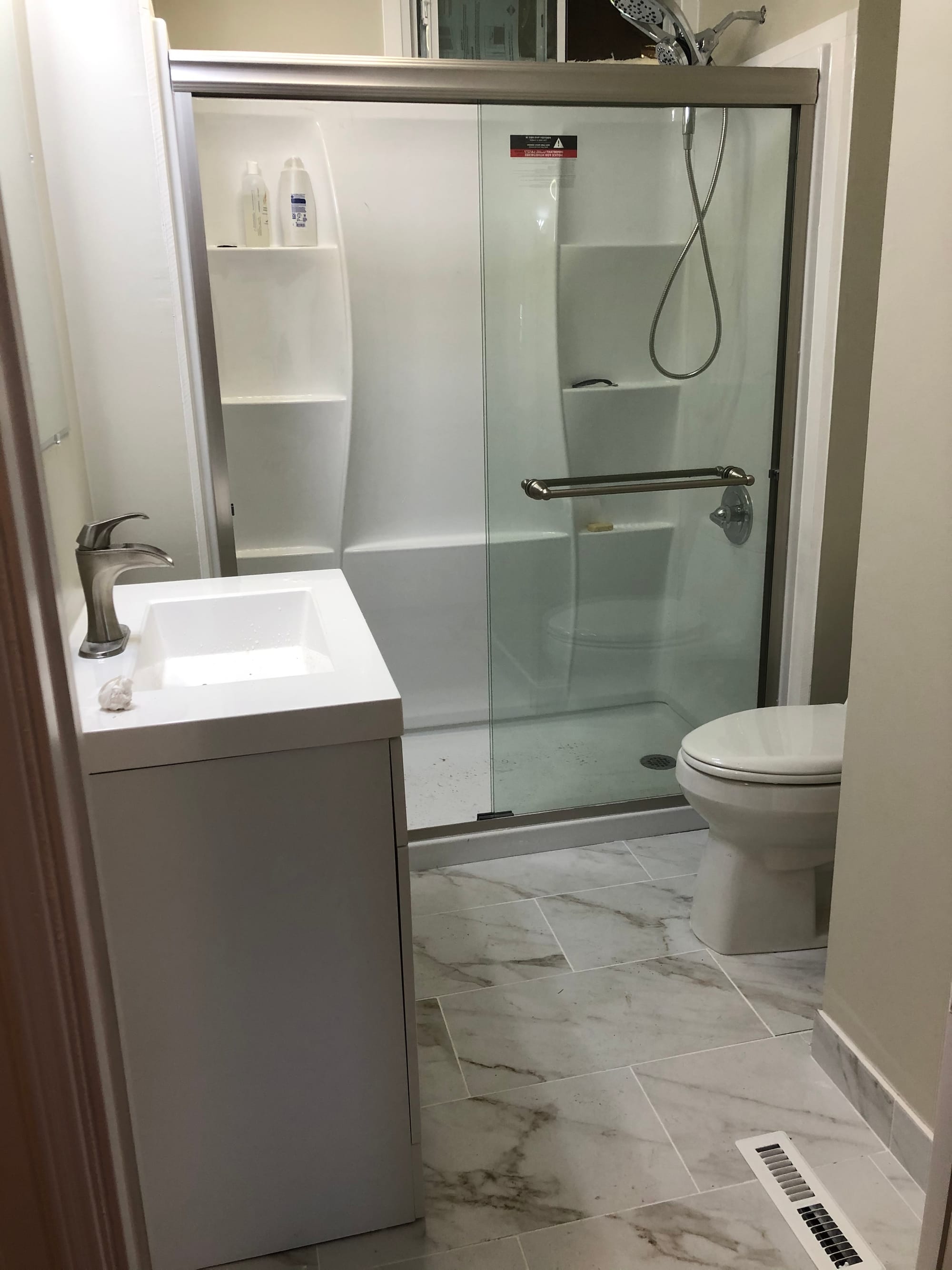 After bathroom renovation reconfiguration Home Medics