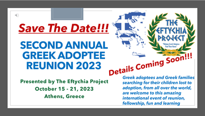  Annual Greek ADOPTEE Reunions image