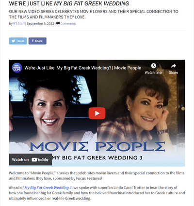 The Eftychia Project &amp; &quot;My Big Fat greek wedding 3&quot; image