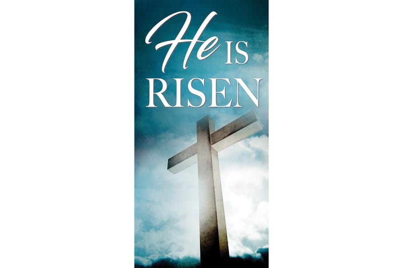 Easter Banner He is risen aj Banners