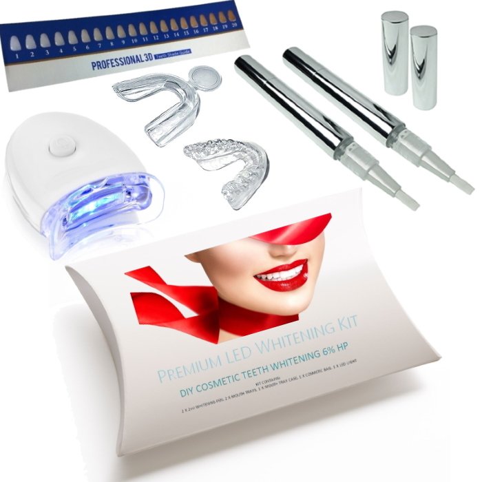 Boxed Diy Teeth Whitening Kits 2 Pens Led Trays Misfits Ink And Beauty