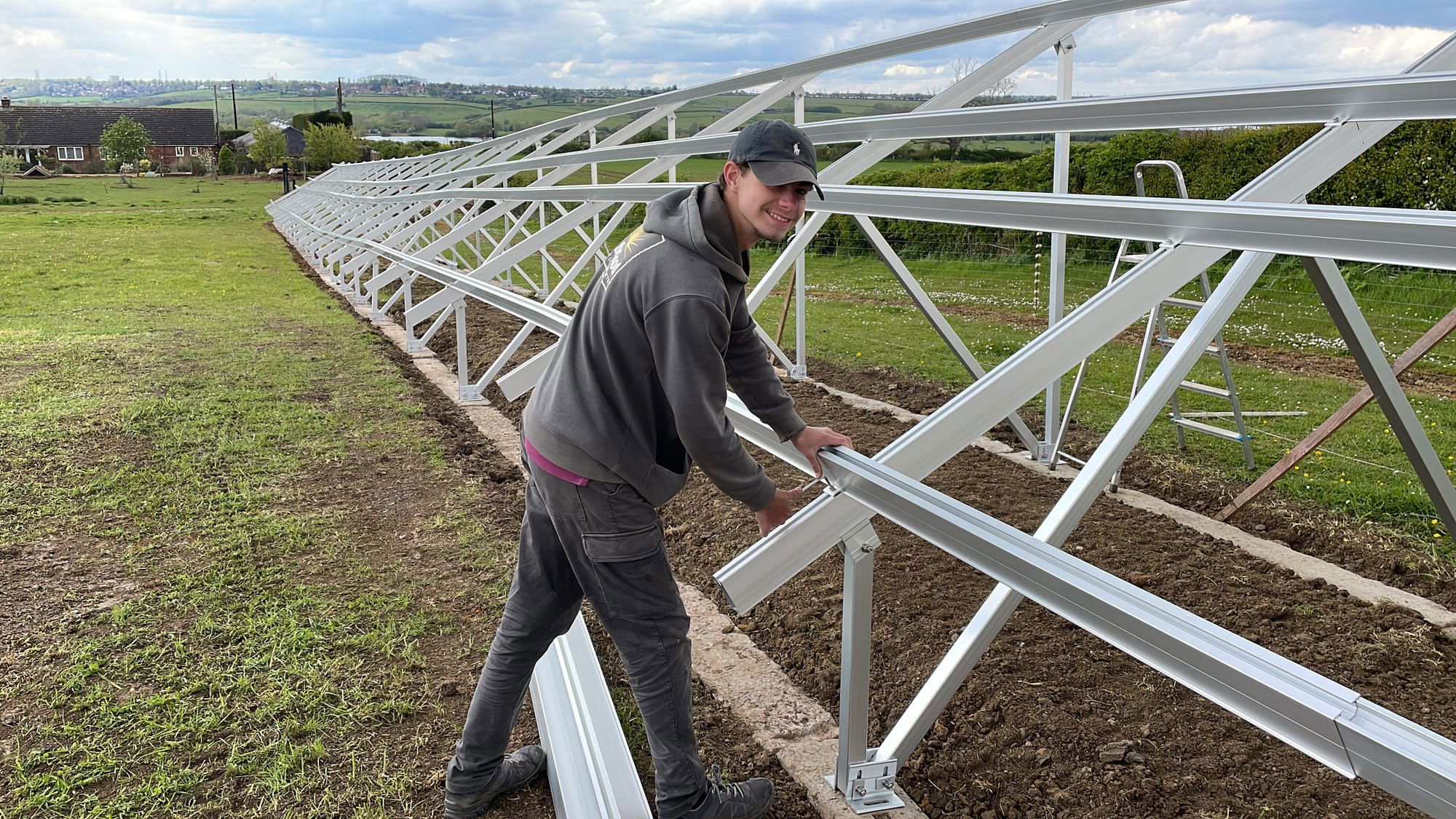 Solar Partner starts installation of a 50 kW solar panel system.