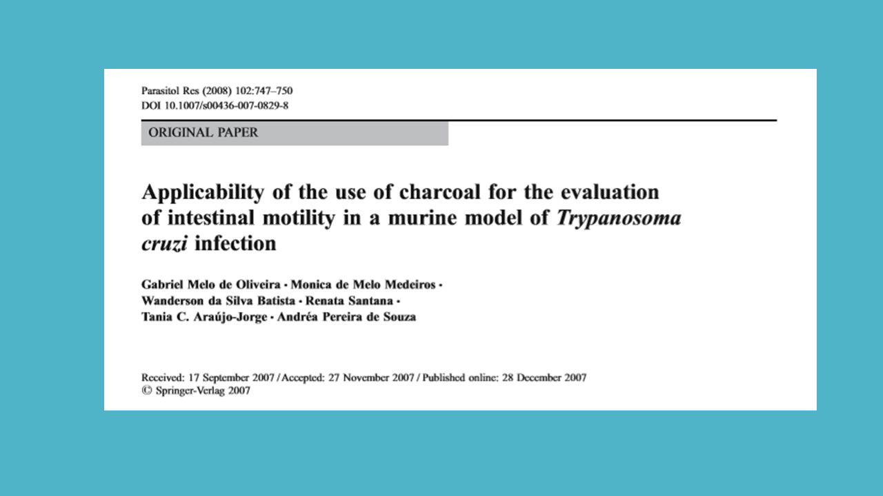 Applicability of the use of charcoal for the evaluation of intestinal motility in a murine model of Trypanosoma cruzi infection