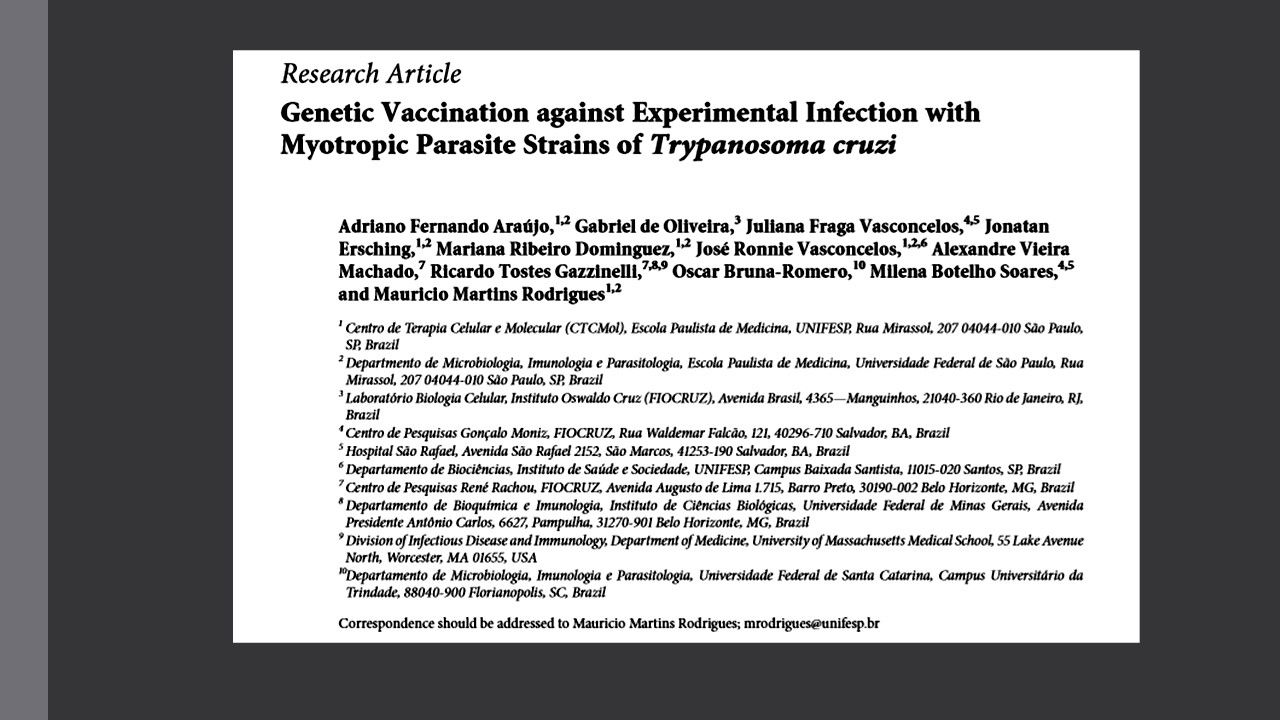 Genetic Vaccination against Experimental Infection with Myotropic Parasite Strains of Trypanosoma cruzi