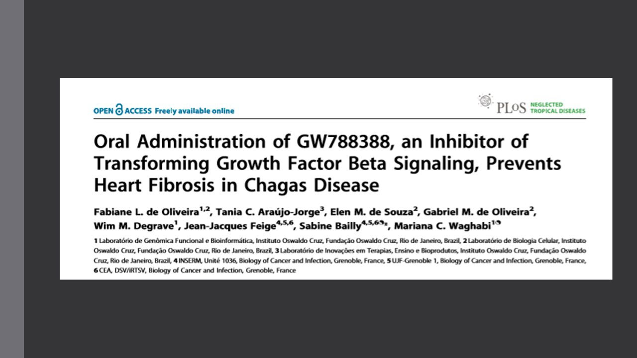 Oral Administration of GW788388, an Inhibitor of Transforming Growth Factor Beta Signaling, Prevents Heart Fibrosis in Chagas Diseas