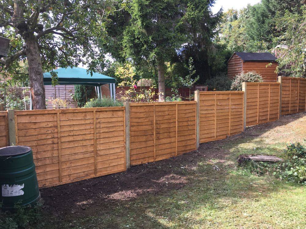 Fence installation for sloping garden