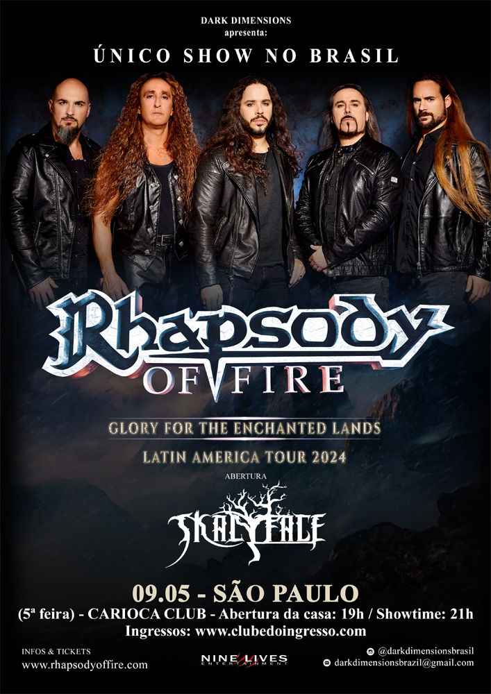 Rhapsody Of Fire desembarca em São Paulo para noite épica e única em maio!